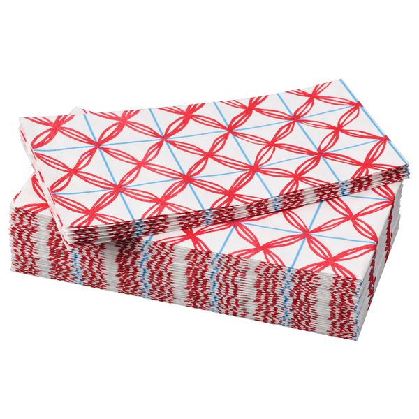 Салфетка бумажная, с рисунком, синий/красный, 38x38 см IKEA ВИНТЕРФЕСТ 004.328.10 - фото 1