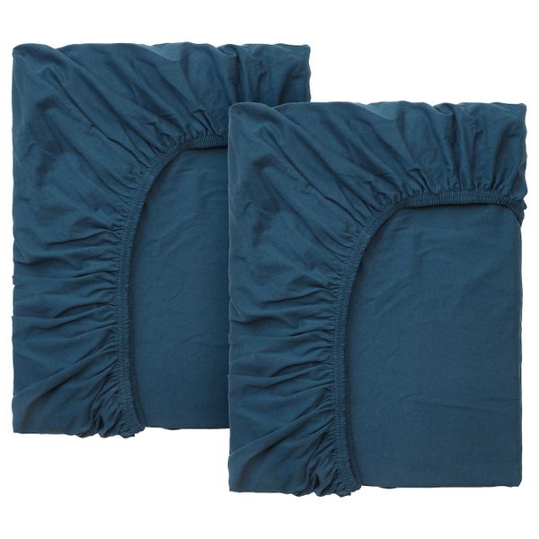 Натяжная простыня для раздвижной кровати,2шт, темная бирюза IKEA LEN ЛЕН 504.018.92 - схема-чертеж с размерами