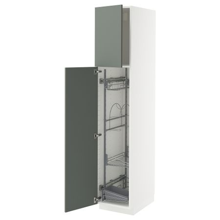 Высокий шкаф с отделением для аксессуаров для уборки IKEA METOD МЕТОД 295.660.93