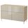 Комбинация для хранения с дверцами/ящ, под беленый дуб/СЕЛЬСВ/СТАЛЛАРП глянцевый, бежевый 120x40x74 см IKEA BESTÅ БЕСТО