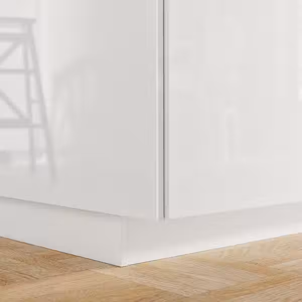 FÖRBÄTTRA Цоколь - глянцевый белый 220x8 см - схема-чертеж с размерами