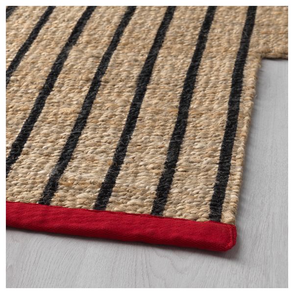 Ковер, безворсовый ТЕРНСЛЕВ, неокрашенный, черный (250x250 см) - фото 4