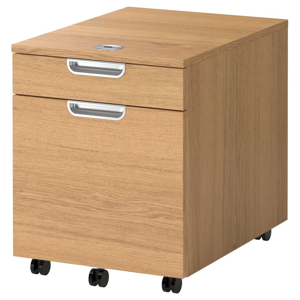 Тумба с отделением для папок ГАЛАНТ, дубовый шпон (45x55 см) - фото 1