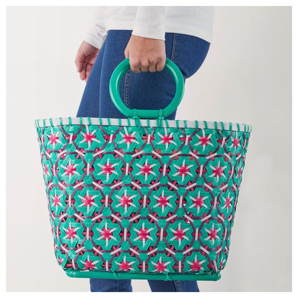 Корзина для пикника СОММАР 2017, белый, зеленый (31.5 см) - схема-чертеж с размерами