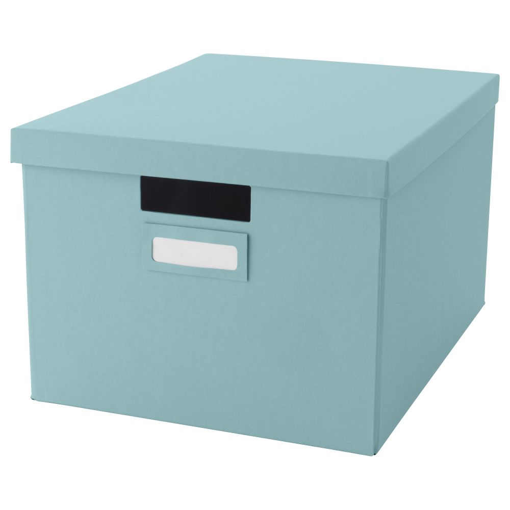 Коробка с крышкой ТЬЕНА, голубой (27x35x20 см) - фото 1