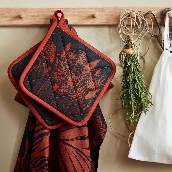 Прихватка, черный/красный 21x21 см IKEA HÖSTKVÄLL ХЁСТКВЭЛЛ 704.975.01 - схема-чертеж с размерами