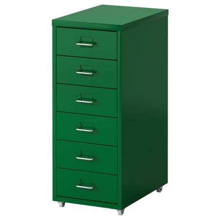 Тумба с ящиками на колесах ХЕЛЬМЕР, зеленый (28x69 см)