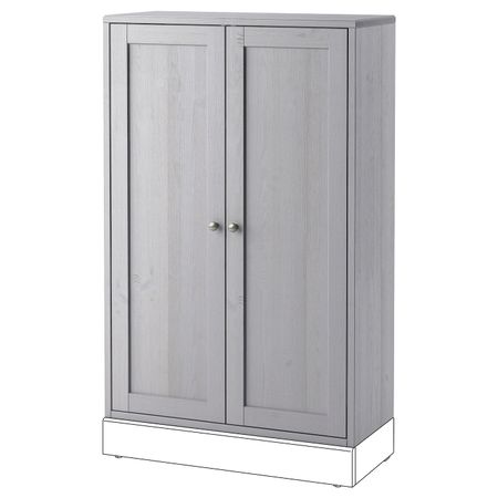 Шкаф, серый 81x35x123 см IKEA HAVSTA ХАВСТА 904.185.79