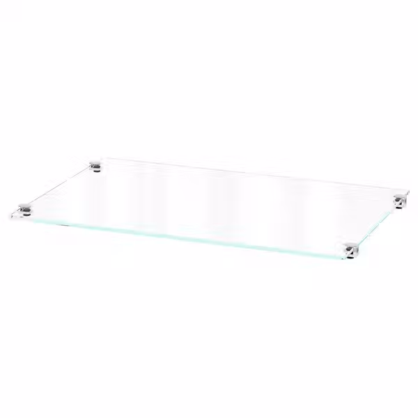 BILLY Полка дополнительная - стекло 36x26 см - схема-чертеж с размерами