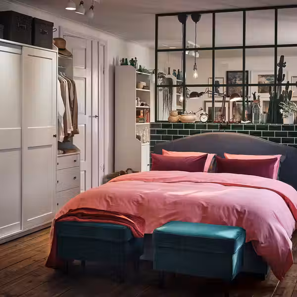 HAUGA Гардероб, комбинация - белый 258x55x199 см - фото 3