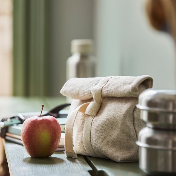 Мешочек для снеков, текстильный, 14x6x22 см, неокрашенный IKEA HAJMAL 105.154.90 - фото 7