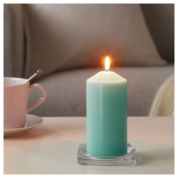 Неароматическая свеча формовая ДАГЛИГЕН, светло-зеленый (14 см) - схема-чертеж с размерами