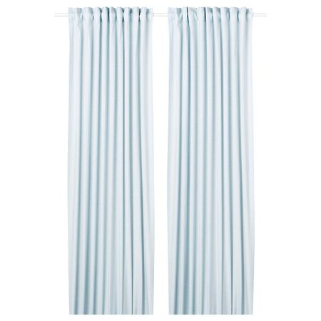 Гардины, 2 шт., синий 145x300 см IKEA HANNALILL ХАННАЛИЛЛ 204.544.67