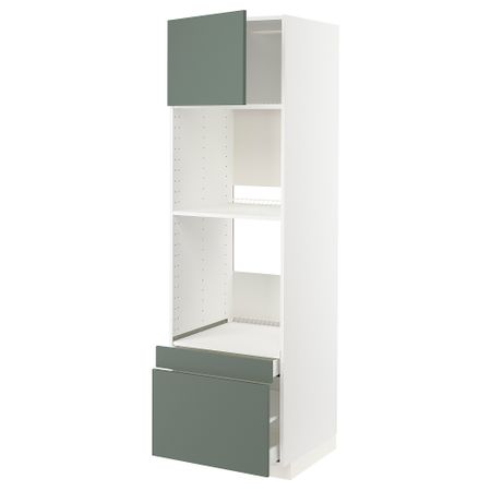 Высокий шкаф для духовки, комбинированный духовка + дверца, 2 ящика IKEA METOD МЕТОД, MAXIMERA МАКСИМЕРА 494.656.82