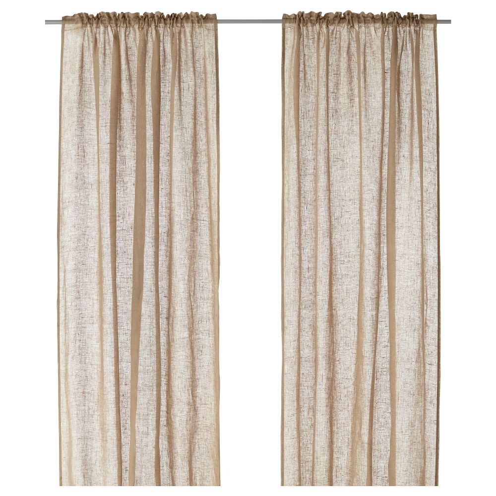 Гардины, 1 пара АРЬЯ, бежевый (145x270 см) - фото 1