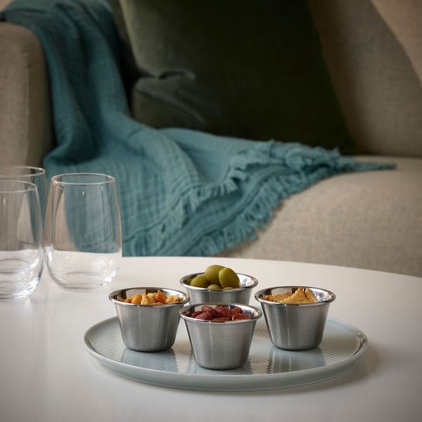 Миска для соуса, комплект из 4 шт., нержавеющая сталь IKEA GRILLTIDER ГРИЛЛЬТИДЕР 005.422.48 - схема-чертеж с размерами