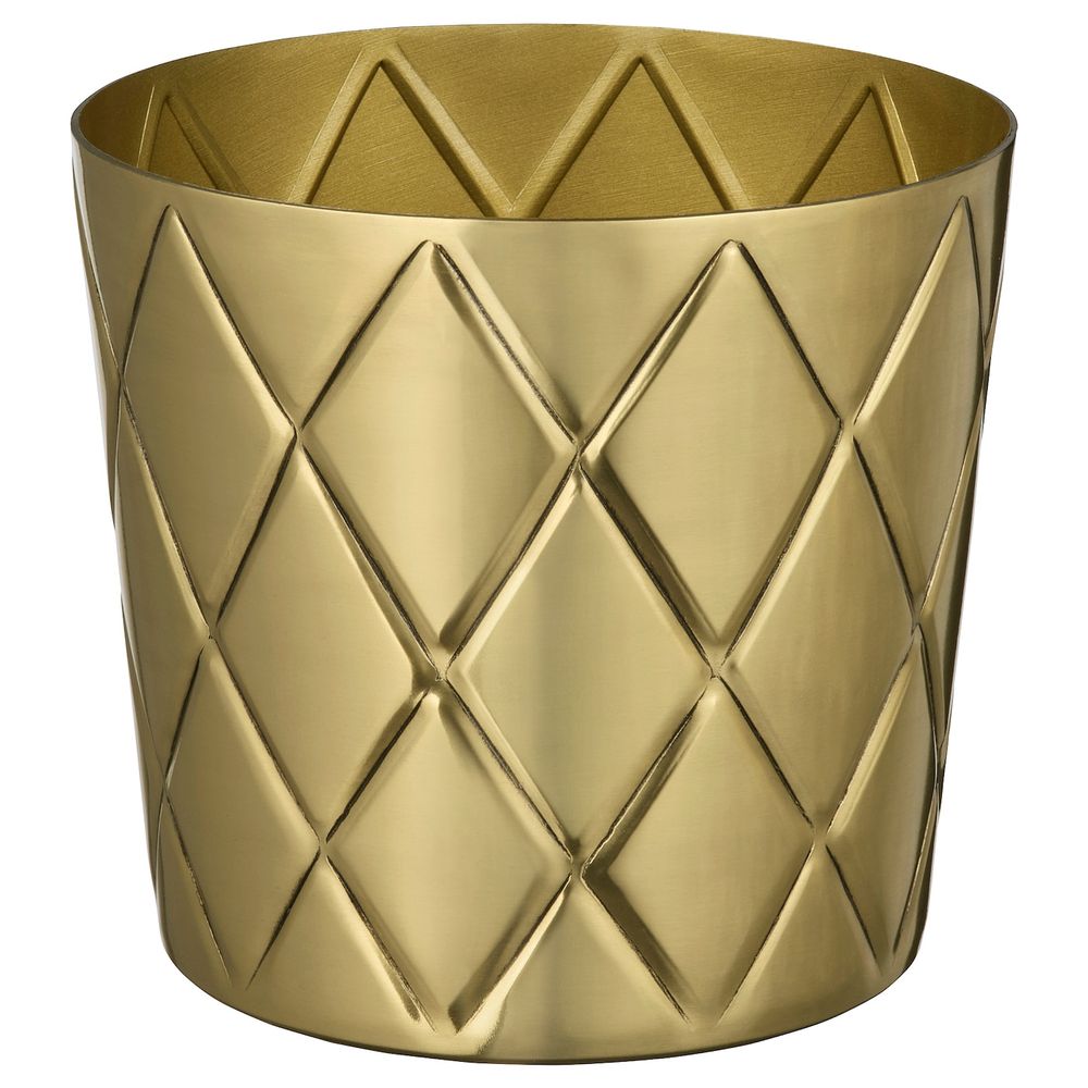 Кашпо, желтая медь 12 см IKEA ВИНДФЛЭКТ 704.527.29 - фото 1