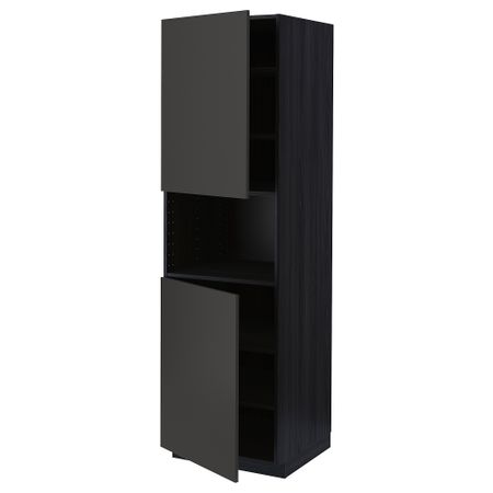Высокий шкаф для СВЧ, 2 дверцы, полки IKEA METOD МЕТОД 794.974.17