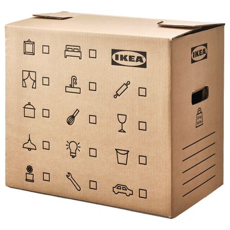 Коробка для переезда, коричневый 50x31x40 см IKEA DUNDERGUBBE ДУНДЕРГУББЕ 704.770.51