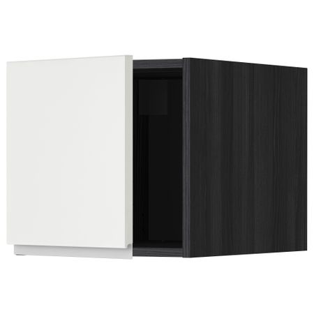 Верхний шкаф МЕТОД, черный, Нодста белый (40x40 см)