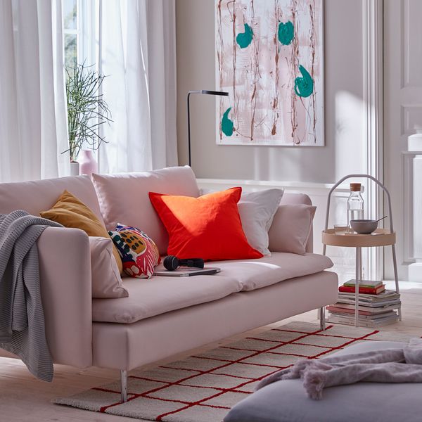 Чехол на подушку ГУРЛИ, ярко-оранжевый (50x50 см) - фото 2