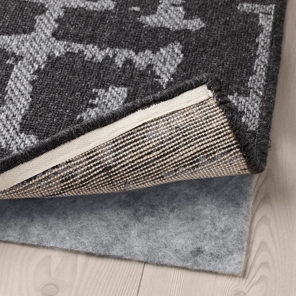 Ковер безворсовый, темно-серый 165x240 см IKEA ГЛУМСЁ 604.079.64 - схема-чертеж с размерами