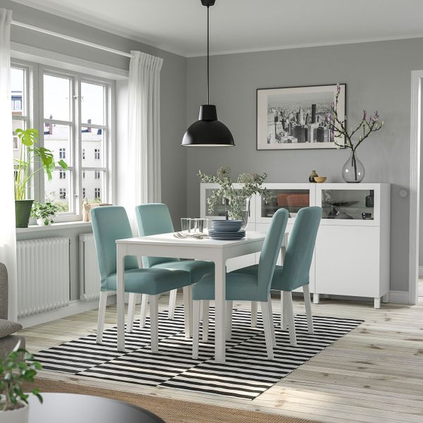 Стол и 4 стула, белый/Льюнген светло-зеленый 120/180 см IKEA EKEDALEN ЭКЕДАЛЕН / BERGMUND БЕРГМУНД 794.082.23 - фото 2