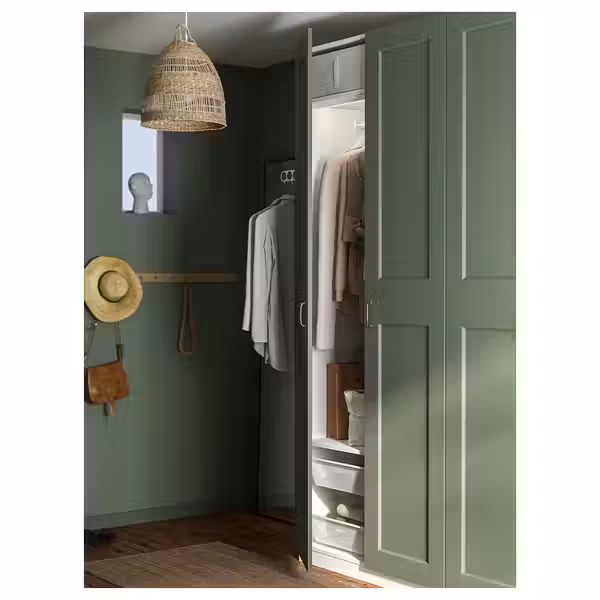 GRIMO Дверца с петлями - серо-зеленый 50x195 см - схема-чертеж с размерами