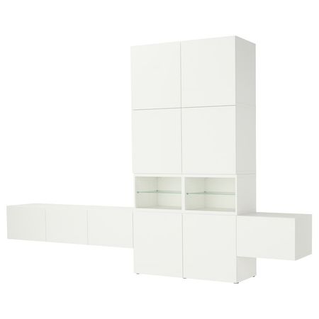 BESTÅ Комбинация для хранения - белый/Lappviken белый 360x42x231 см