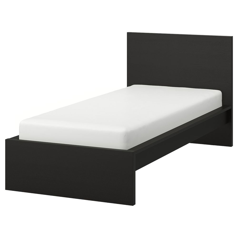 Каркас кровати, черно-коричневый/Лурой 90x200 см IKEA MALM МАЛЬМ 492.109.83 - фото 1