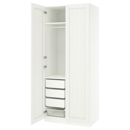 PAX / GULLABERG Гардероб, комбинация - белый/белый 100x60x236 см