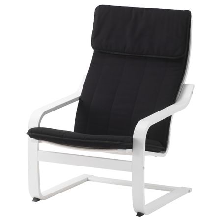 Кресло ПОЭНГ, белый, Ранста черный