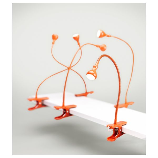 Лампа с зажимом, светодиодная ЯНШО, оранжевый - схема-чертеж с размерами