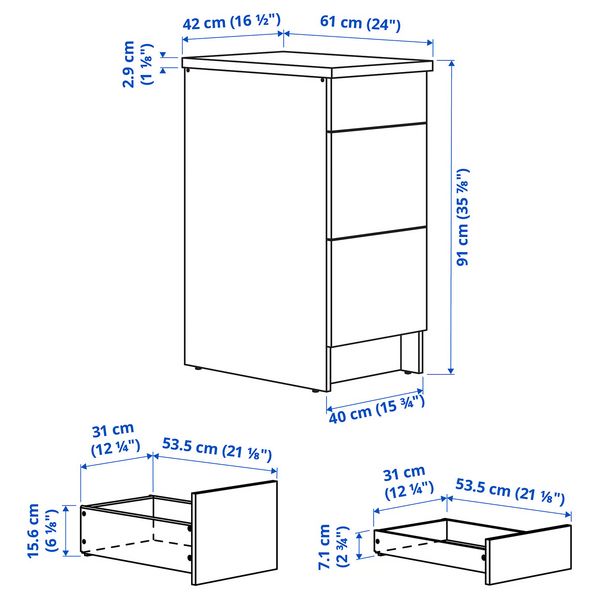 IKEA, дополнительный ракурс - схема-чертеж с размерами