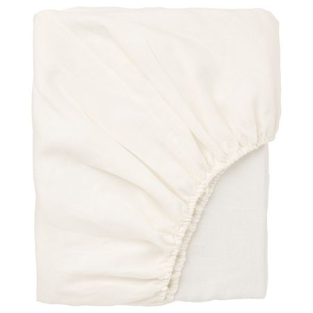 Простыня натяжная, белый 140x200 см IKEA ПУДЕРВИВА 303.984.66