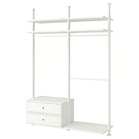 ELVARLI Гардероб, комбинация - белый 175x51x222-350 см