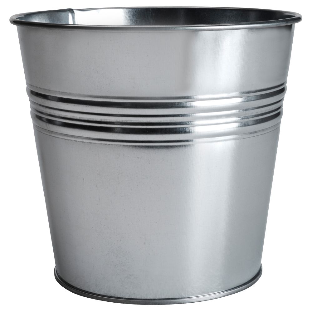 Кашпо СОККЕР, оцинковка д/дома/улицы, оцинковка (17 см) - фото 1
