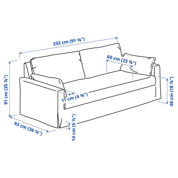 IKEA, дополнительный ракурс - схема-чертеж с размерами