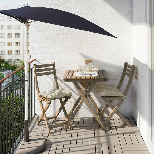 Стол+2стула,д/сада, серо-коричневая морилка IKEA ASKHOLMEN АСКХОЛЬМЕН 192.288.85 - фото 6