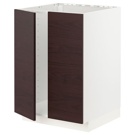 Напольный шкаф для мойки + 2 двери, 60x60 cm IKEA METOD МЕТОД 694.637.19