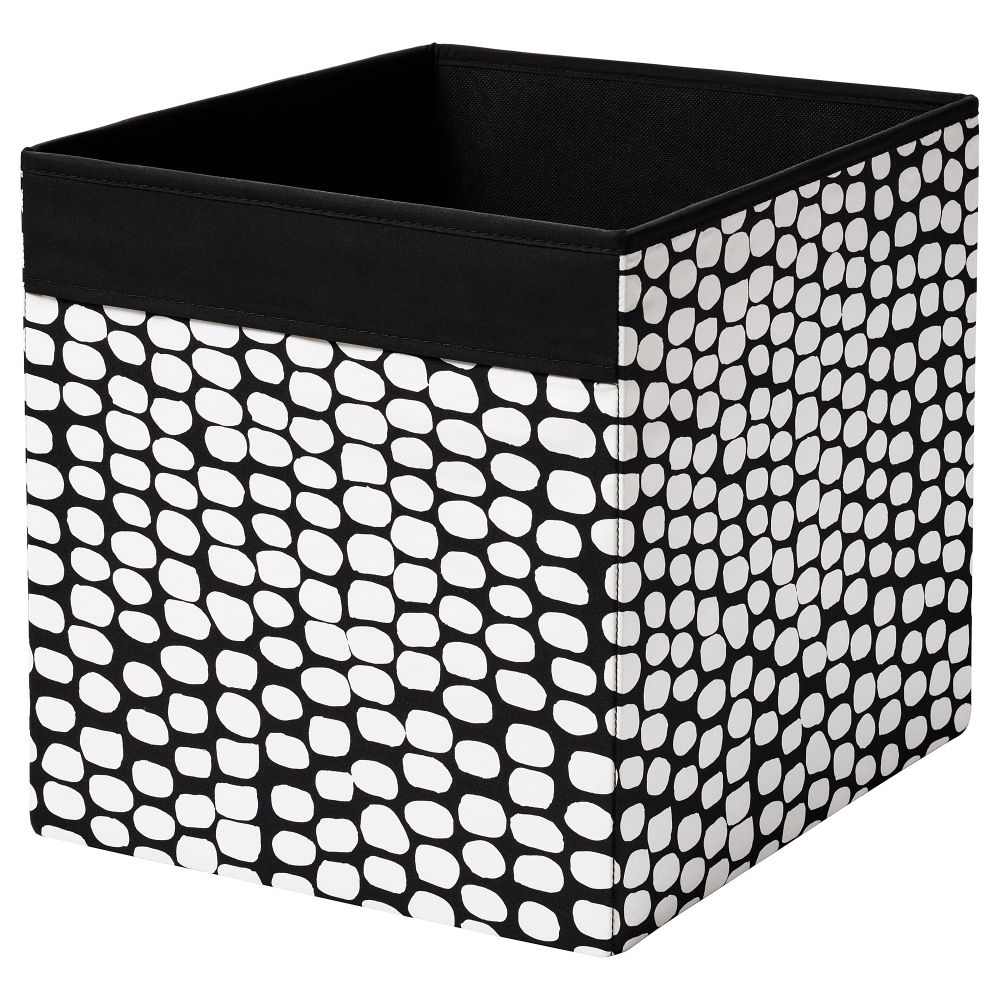 Коробка, 33x38x33 см, черный-белый IKEA DRÖNA ДРЁНА 004.680.88 - фото 1