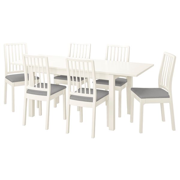 Стол и 6 стульев, 130, 190x80 cm IKEA EKEDALEN ЛЕН ЭКЕДАЛЕН, LANEBERG ЛАНЕБЕРГ 094.827.06 - фото 2