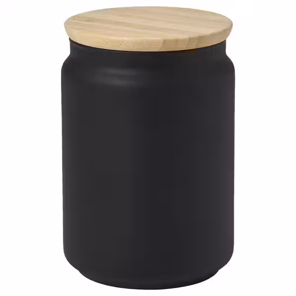 EKLATERA Банка с крышкой - чёрный 1 л - фото 1