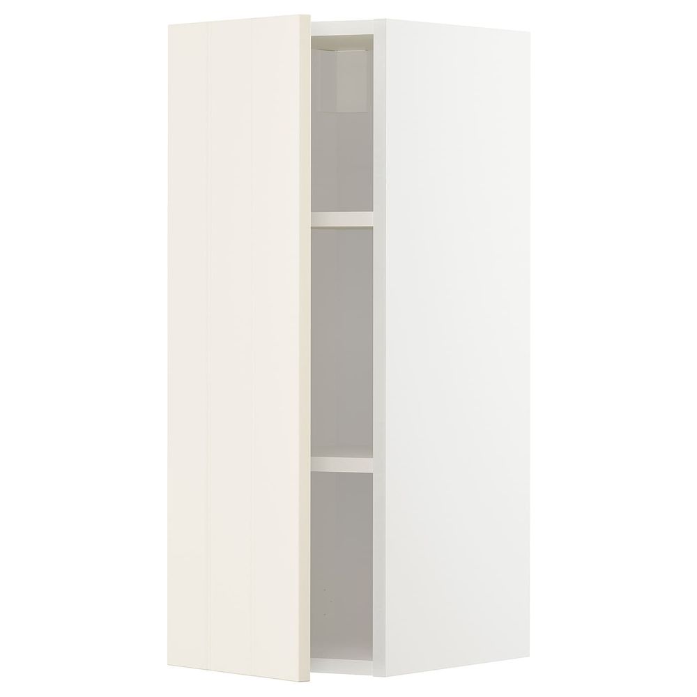 Шкаф навесной с полкой, белый/Хитарп белый с оттенком 30x80 см IKEA METOD МЕТОД 493.007.90 - схема-чертеж с размерами