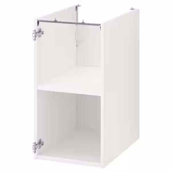 ENHET Напольный шкаф с полкой - белый 40x60x75 см - схема-чертеж с размерами