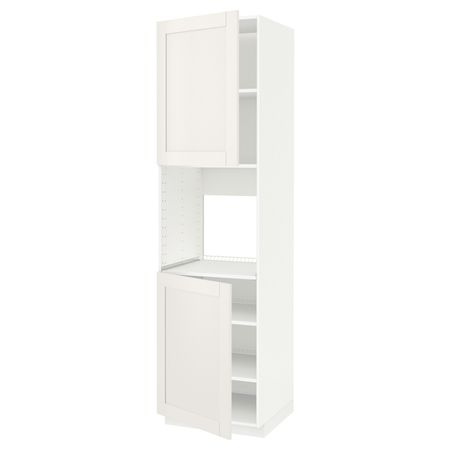 Высокий шкаф для духовки/2дверцы/полки, белый/Сэведаль белый 60x60x220 см IKEA METOD МЕТОД 792.231.73
