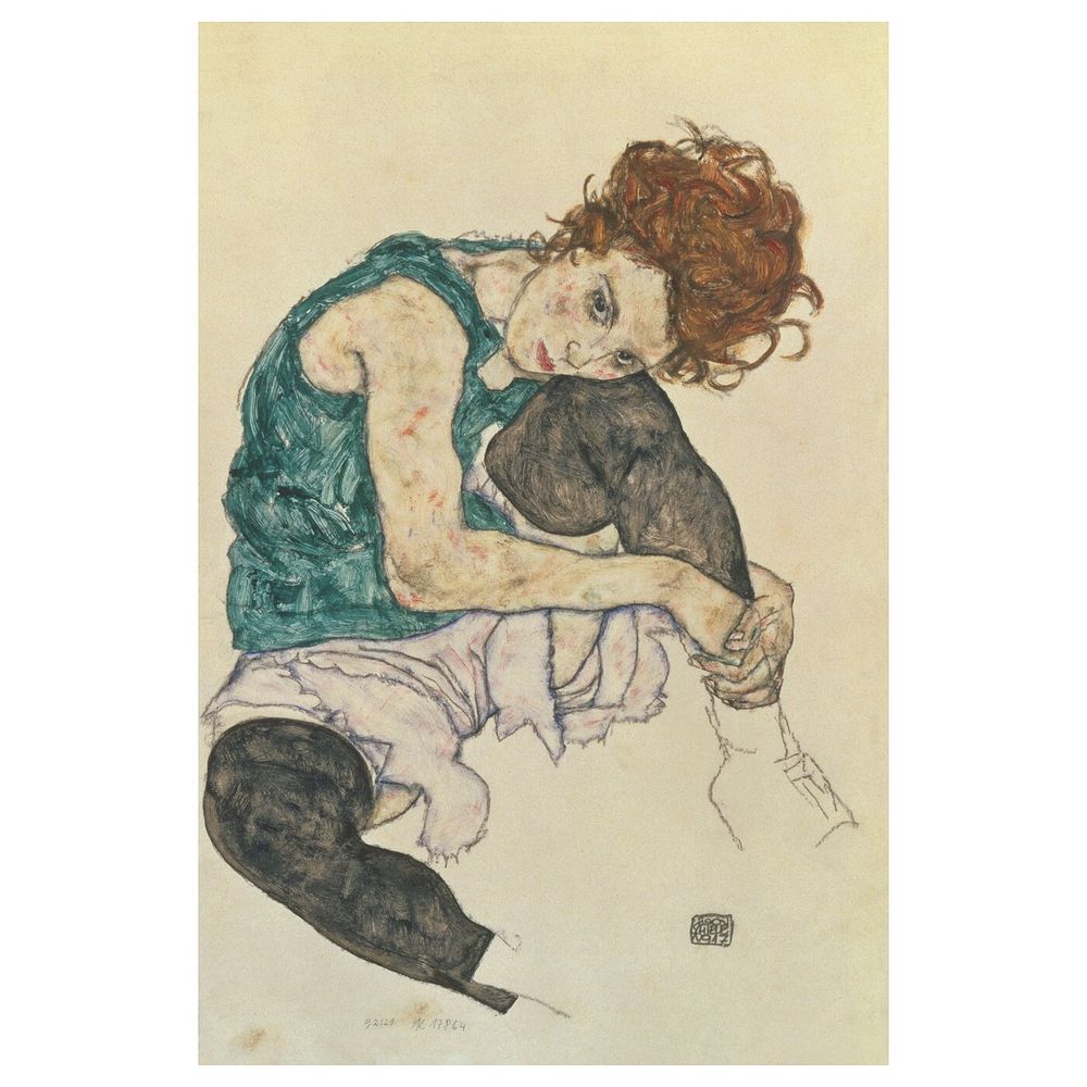 Холст, Сидящая женщина с согнутым коленом 78x118 см IKEA BJÖRKSTA БЬЁРКСТА 404.798.91 - схема-чертеж с размерами