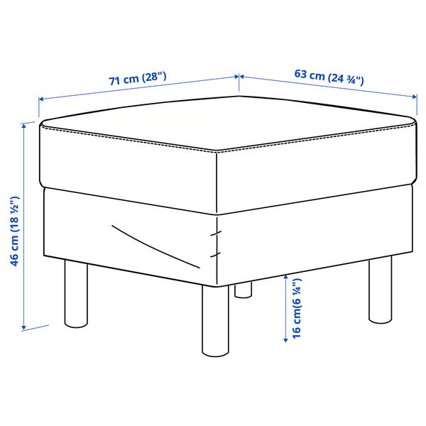 IKEA, дополнительный ракурс - схема-чертеж с размерами