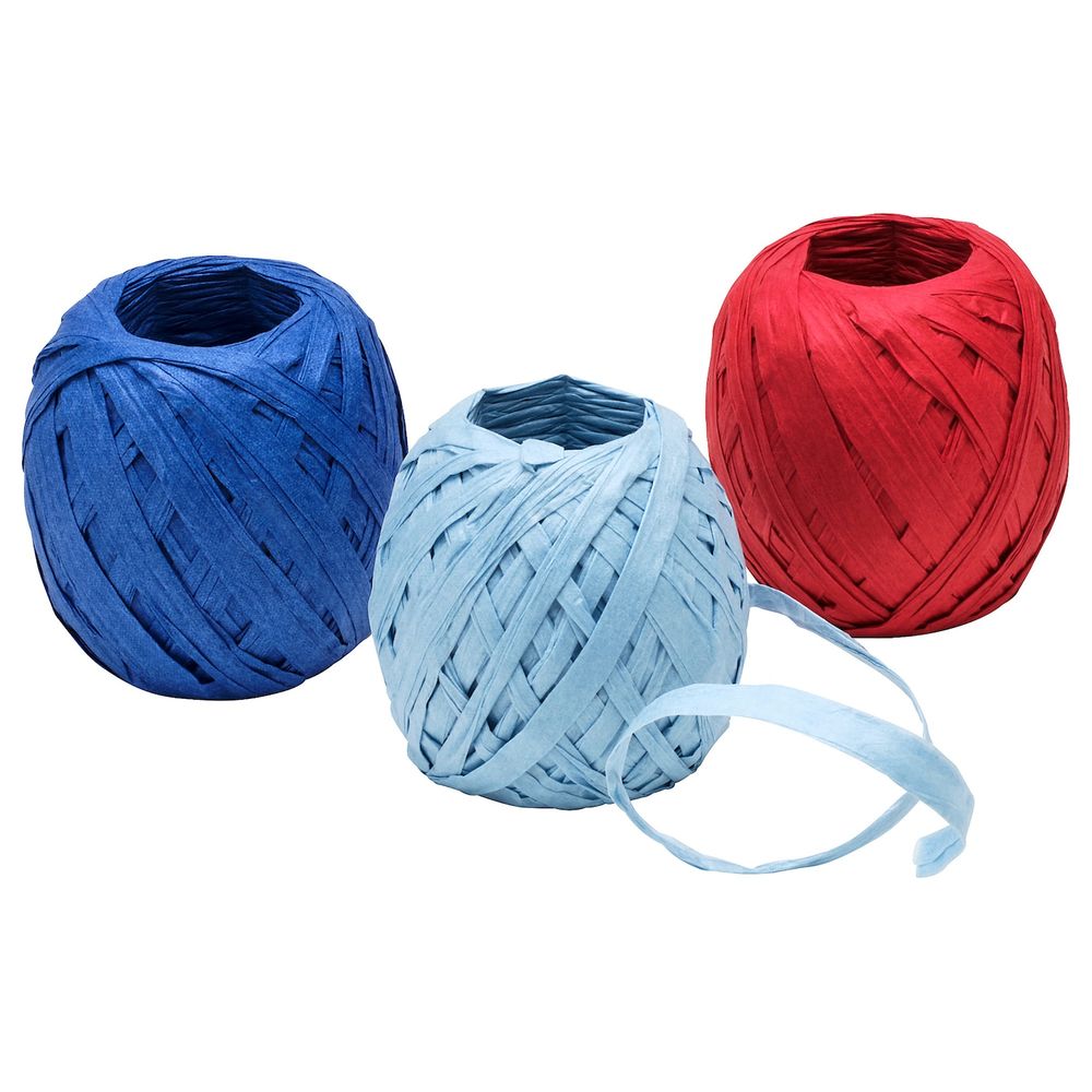 Веревка, красный, синий, 20 мx3 шт IKEA ВИНТЕР 2019 104.344.46 - фото 1