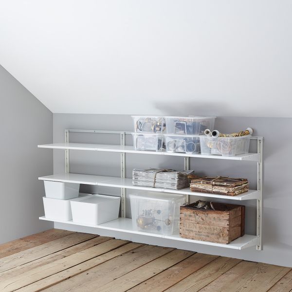 Настенная шина/полки, белый 190x41x87 см IKEA АЛЬГОТ 692.303.34 - схема-чертеж с размерами